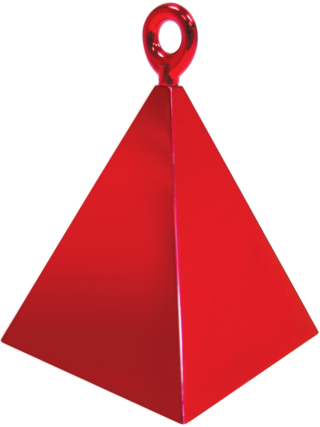 PYRAMID BALLOON WEIGHT - RED X12