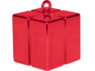 GIFT BOX BALLOON WEIGHT - RED X12