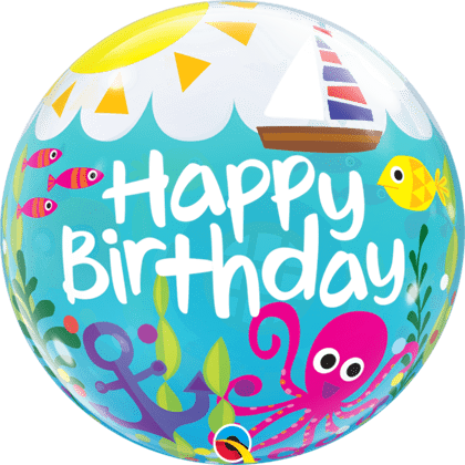 22"  SINGLE BUBBLE  01CT - BDAY MARITIME FUN