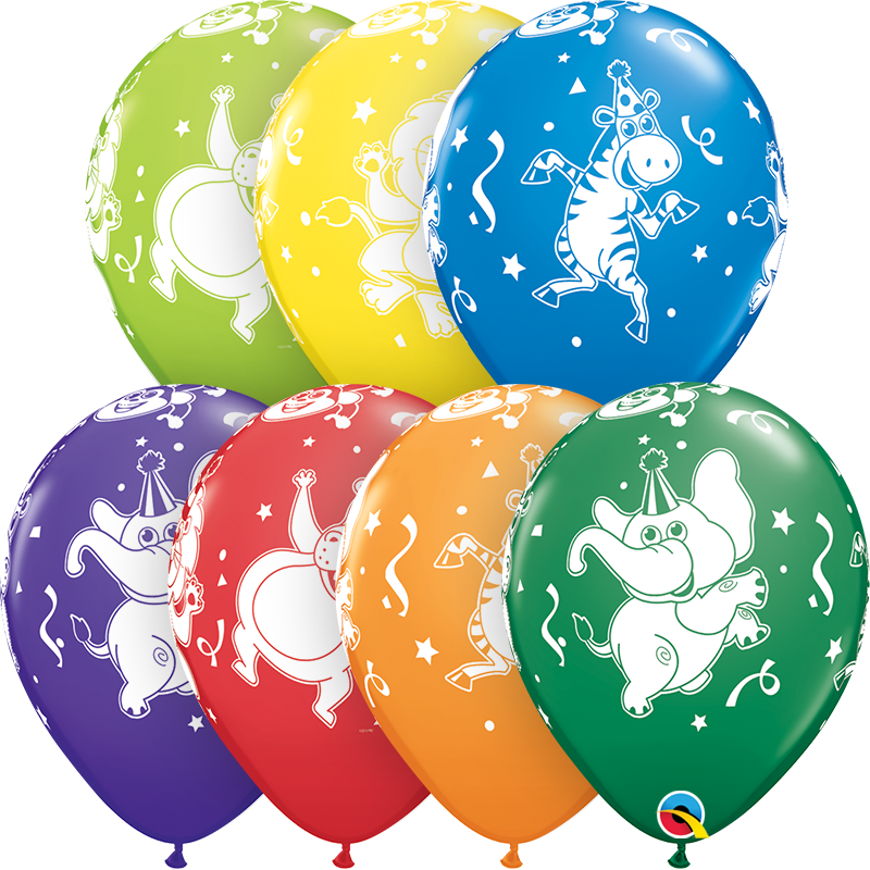 11" ROUND CARNIVAL AST 25CT - PARTY ANIMALS