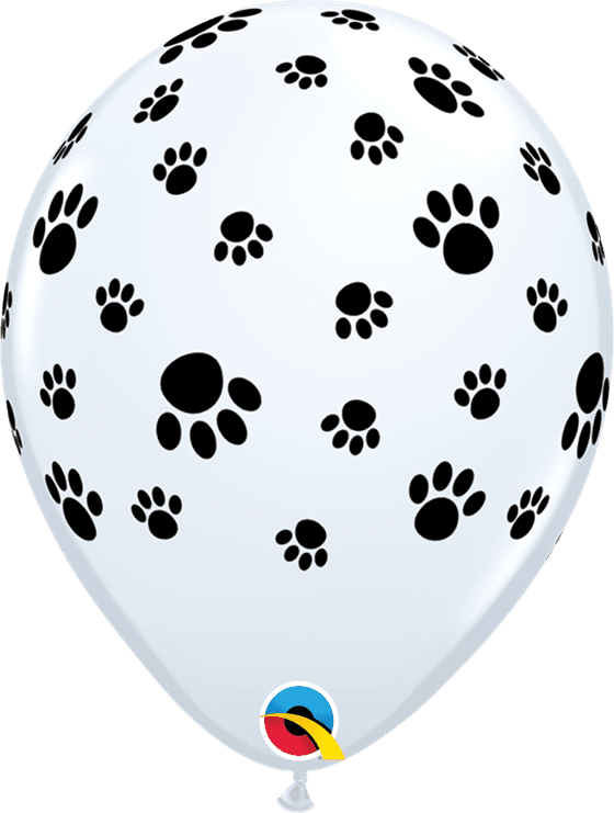 11″ ROUND 6CT RETAIL PKG - PAW PRINTS-A-ROUND
