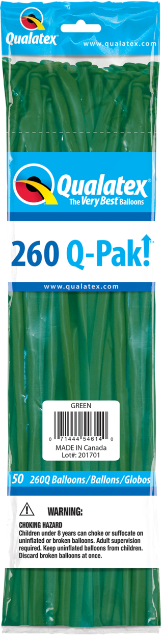 260 Q-PAK GREEN  50CT - QUALATEX PLAIN LATEX