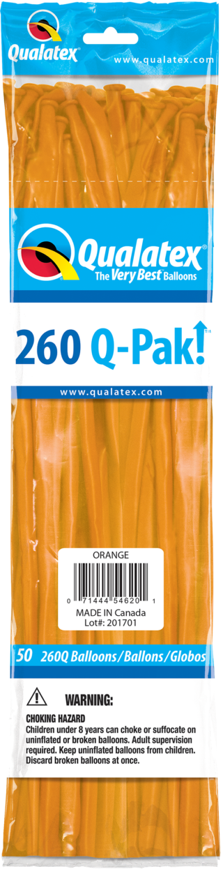 260 Q-PAK ORANGE 50CT - QUALATEX PLAIN LATEX