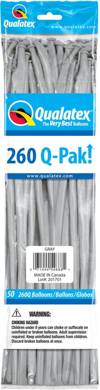 260 Q-PAK GRAY   50CT - QUALATEX PLAIN LATEX