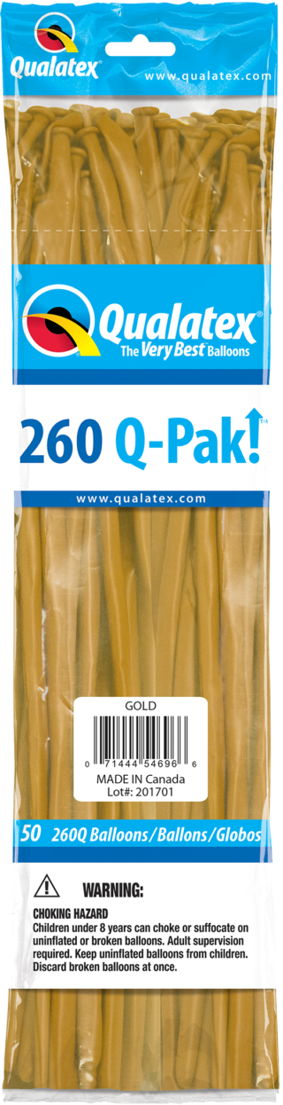 260 Q-PAK GOLD   50CT - QUALATEX PLAIN LATEX