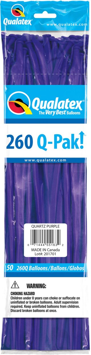 260 Q-PAK QUARTZ PURPLE   50CT - QUALATEX PLAIN LATEX