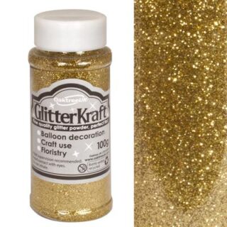 Glitter Kraft Fine Glitter 100g Bottle Metallic Gold No.65