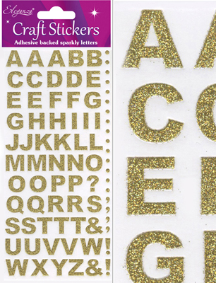 Eleganza Craft Stickers Bold Alphabet Set Gold No.65