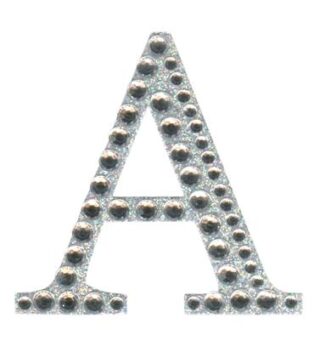 Eleganza Craft Stickers 50mm Letter A with Diamante Iridescent No.42 - 026671