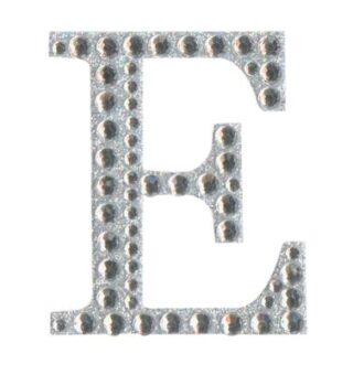 Eleganza Craft Stickers 50mm Letter E with Diamante Iridescent No.42