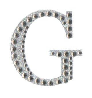 Eleganza Craft Stickers 50mm Letter G with Diamante Iridescent No.42