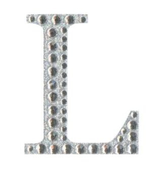 Eleganza Craft Stickers 50mm Letter L with Diamante Iridescent No.42 - 026787