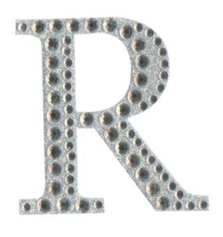 Eleganza Craft Stickers 50mm Letter R with Diamante Iridescent No.42 - 026848