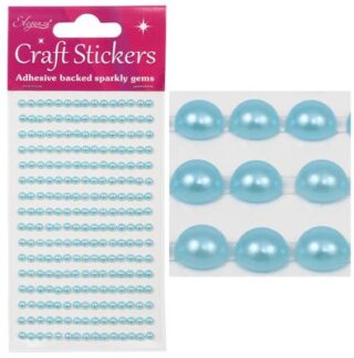 Eleganza Craft Stickers 4mm x 240 Pearls Blue No.25