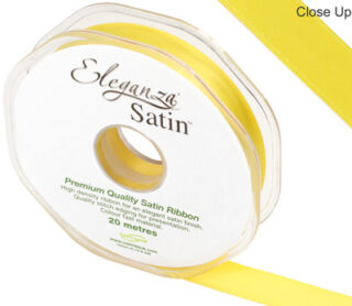 Eleganza Double Faced Satin 15mm x 20m Yellow No.11