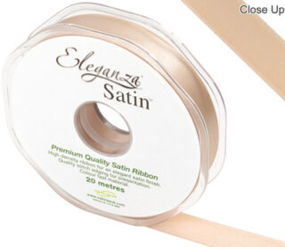 Eleganza Double Faced Satin 15mm x 20m Champagne Gold No.64