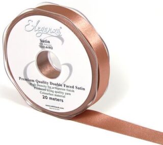 Eleganza Double Faced Satin 15mm x 20m Deep Rose Gold No.88