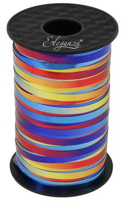 Eleganza Poly Curling Ribbon Metallic 5mm x250yds Rainbow