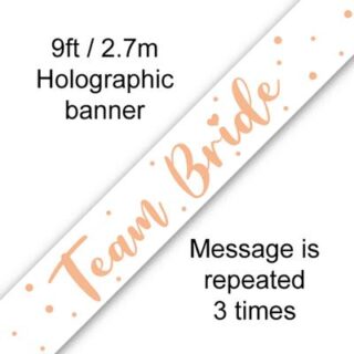 9ft Banner Team Bride Metallic