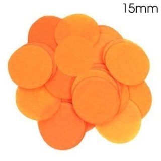 Oaktree Tissue Paper Confetti Flame Retardant Round 15mm x 14g Orange