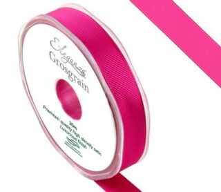 Eleganza Premium Grosgrain Ribbon 15mm x 20m Fuchsia No.28 - 637986