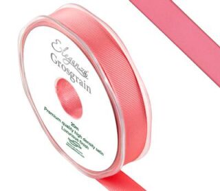 Eleganza Premium Grosgrain Ribbon 15mm x 20m Coral No.79