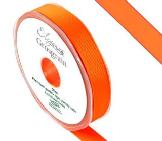 Eleganza Premium Grosgrain Ribbon 15mm x 20m Orange No.04
