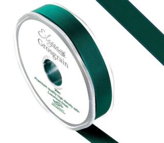 Eleganza Premium Grosgrain Ribbon 15mm x 20m Green No.50