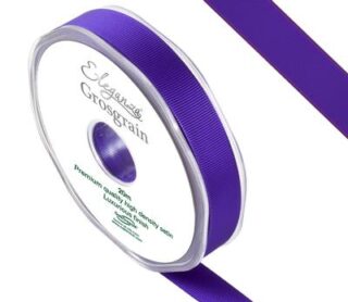 Eleganza Premium Grosgrain Ribbon 15mm x 20m Purple No.36