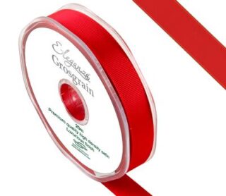 Eleganza Premium Grosgrain Ribbon 15mm x 20m Red No.16