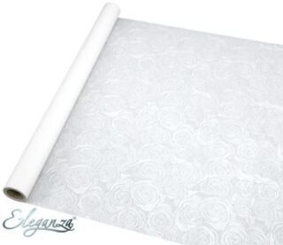 Eleganza Shimmer Rose Wrap 60cm x 10m White No.01