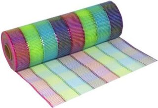 Eleganza Deco Mesh Colourful Check 25cm x 9.1m (10yds) Pattern No.269