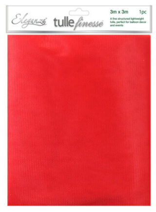 Eleganza Tulle Finesse 3m x 3m 1CT bag Red No.16