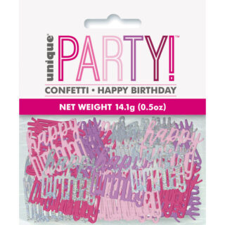 Birthday Pink Glitz Happy Birthday Confetti, .5oz
