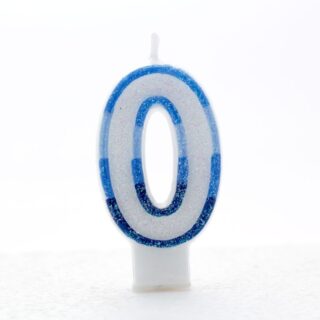 Apac - 0 Blue Coloured Number Candle - 6 pk - CN1010