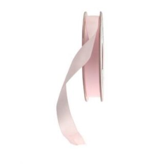 25mm x 20m Baby Pink Double Faced Satin Ribbon