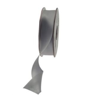 25mm x 20m Silver Double Faced Satin Ribbon