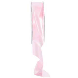 25mm x 20m Light Pink Double Faced Satin Ribbon