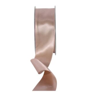 38mm x 20m Beige Double Faced Satin Ribbon