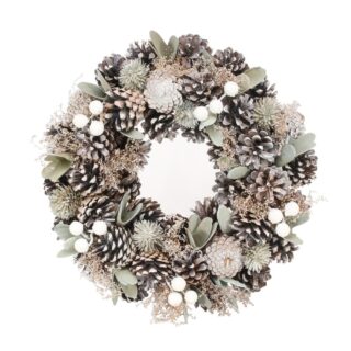 30cm Soft Greens / Natural wreath