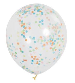 Clear Latex Balloons with Multi-Colored Confetti 12