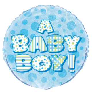 A Baby Boy Prism Round Foil Balloon 18