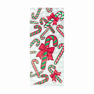 Candy Cane Cellophane Bags, 20ct