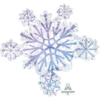 Anagram Snowflake Cluster SuperShape Prismatic Foil Balloons P50