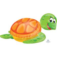 Anagram Silly Sea Turtle SuperShape Foil Balloons 31"/78cm w x 20"/50cm h P40