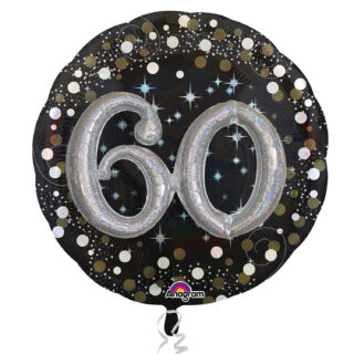 Anagram Gold Sparkling Celebration Sparkling 60th Foil Multi-Balloons 36