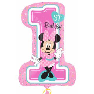 Anagram Minnie Mouse 1st Birthday SuperShape Foil Balloons P38