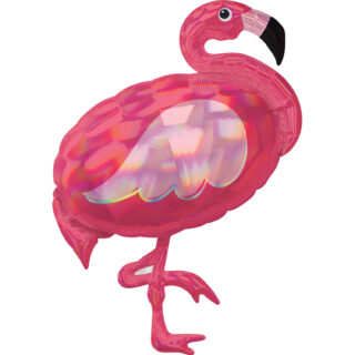 Anagram Pink Flamingo Iridescent SuperShape XL Foil Balloons 28