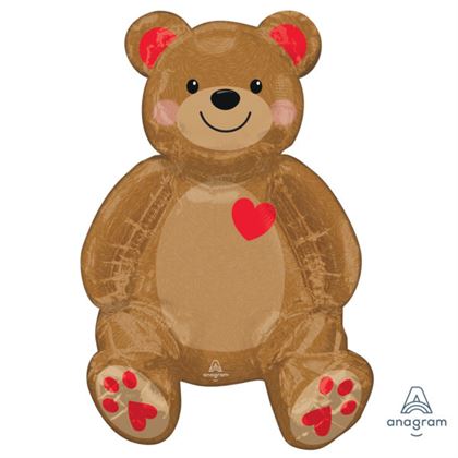 Anagram Sitting Bear Ez-Fil Foil Multi Balloons 17"/43cm w x 20"/50cm h A75
