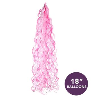 Pink / White Balloon Tassels  - For 18 Inch Balloons - PA6012